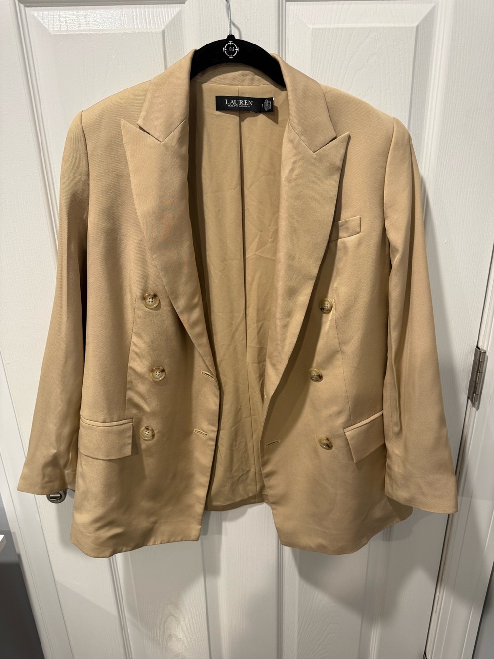 Ralph Lauren Beige Double-Breasted Blazer